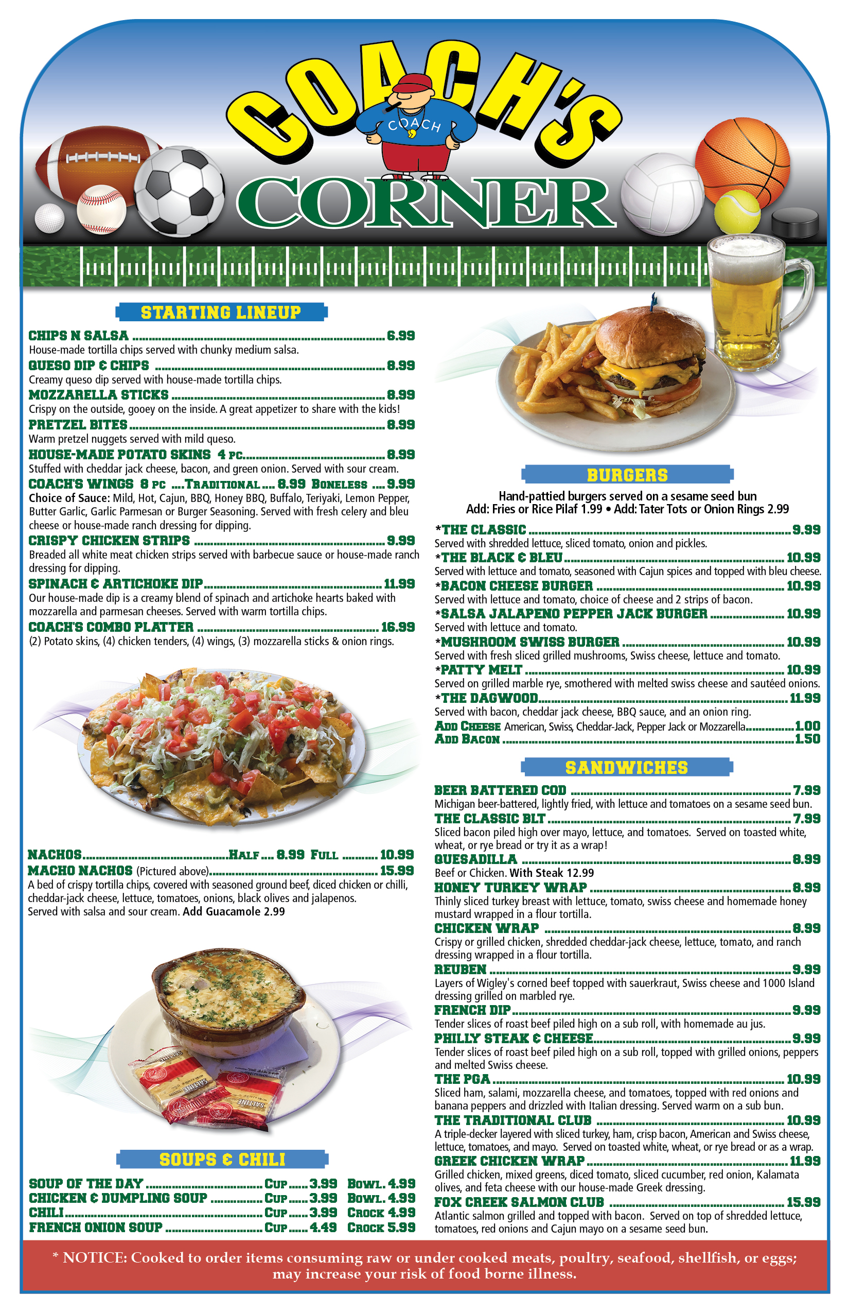 Coach's Corner dine-in menu 3-21_F