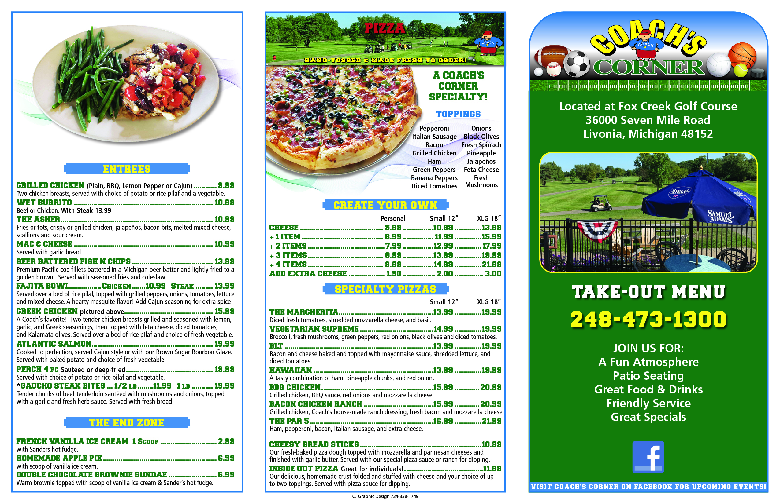 Coach's Corner take-out menu_3-21