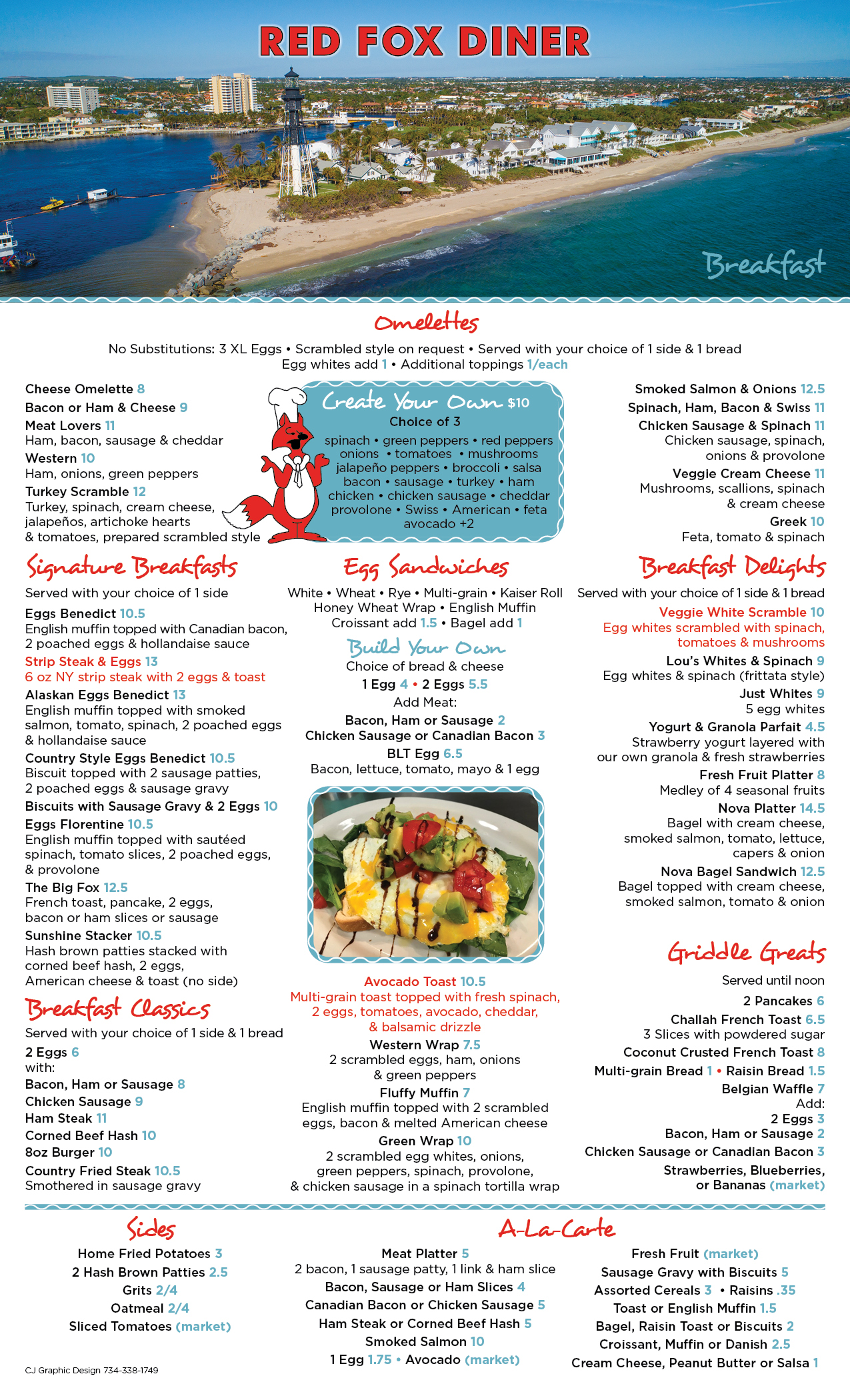 Red Fox Dine In Menu 2019